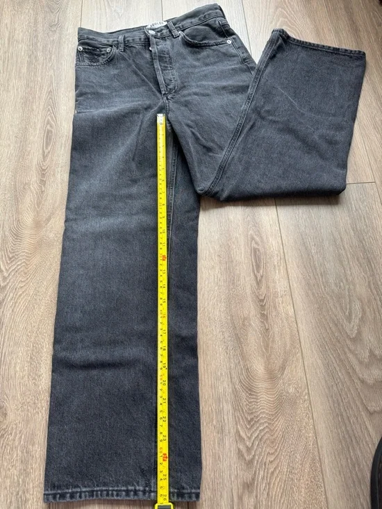 Agolde REN Wide-Leg High Rise Jeans-Dark Grey - Picture 8 of 10